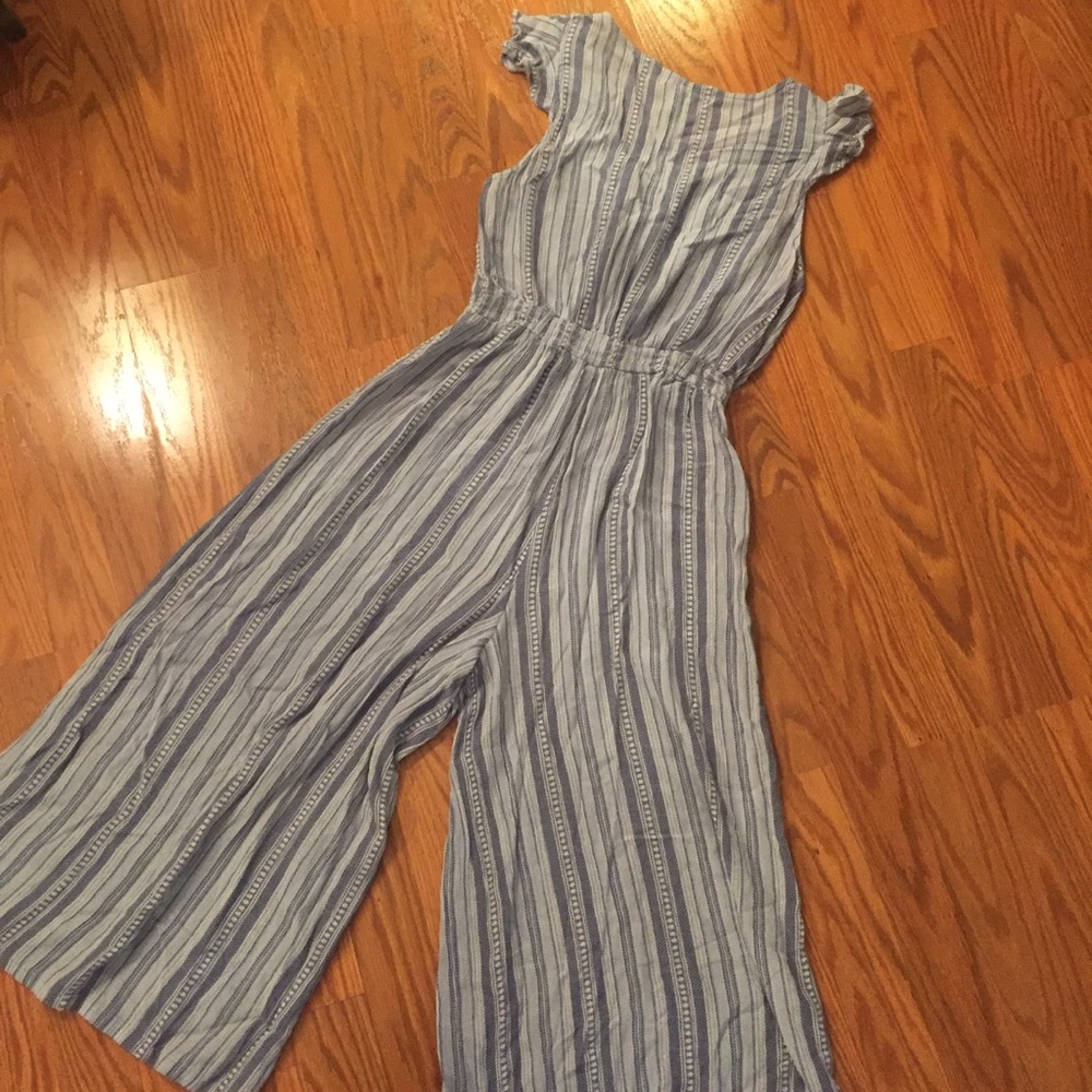 Wide Leg Button Down Flutter Sleeve Jumpsuit - image 7